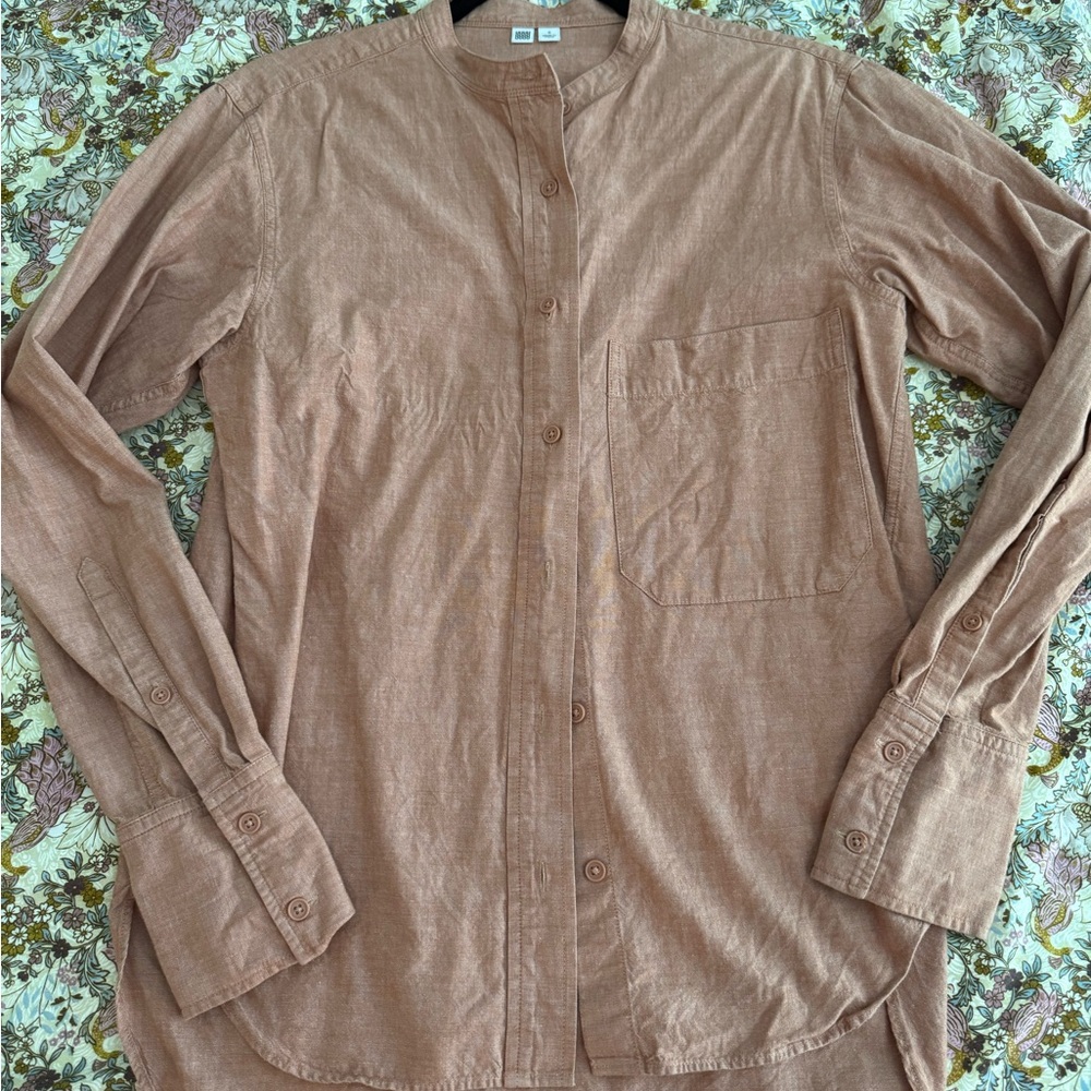 100% cotton Brown Button Down Shirt
